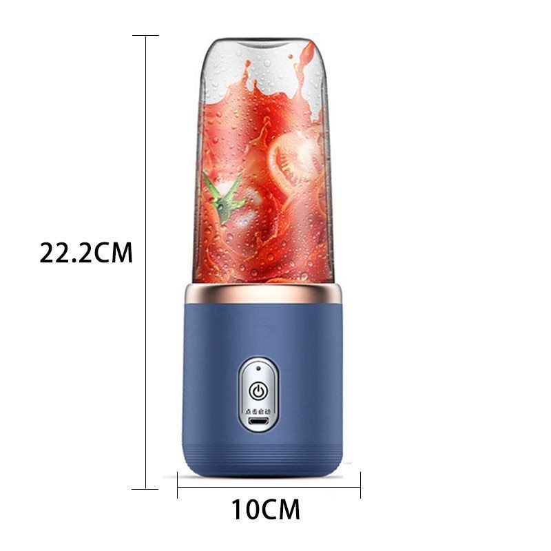 6 Blades Portable Juicer Cup Juicer Fruit Juice Cup Automatic Small Electric Juicer Smoothie Blender Ice CrushCup Food Processor