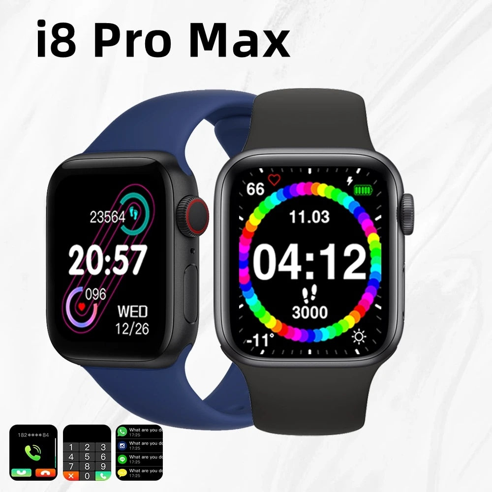 Original Smart Watch I8 Pro Max Series 8 Phone Call Custom Watch Face Sport Waterproof Women Man Wireless Charging Smart Watch